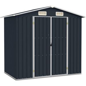 The Living Store Tuinschuur - Berging - 205 x 129 x 183 cm - Gegalvaniseerd staal