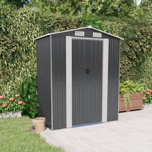 The Living Store Schuur Tuin - 192 x 108 x 223 cm - Antraciet - Gegalvaniseerd Staal