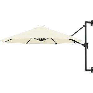 The Living Store Muurparasol Elegante Zand 300x131 cm - UV-beschermend polyester