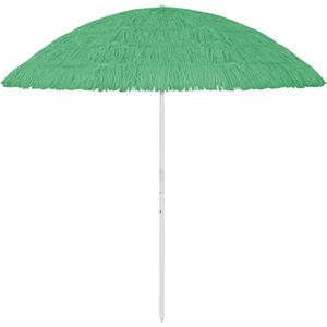 The Living Store Hawaï Parasol Groen - Polyester - 245 cm hoog - 300 cm booglengte - 260 cm diameter - Weer- en uv-bestendig