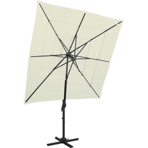 The Living Store Parasol 4-laags - 250 x 250 x 246 cm - UV-beschermend - Inklapbaar