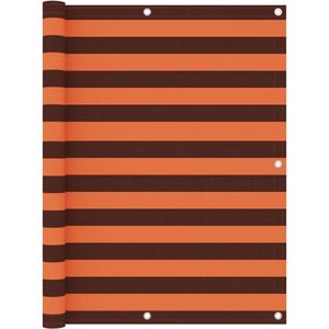 The Living Store Balkonscherm 120x300 cm oxford stof oranje en bruin - Waterbestendig Balkonscherm - Balkonprivacy - Zonwering - Terrasdecoratie - Buitendecoratie