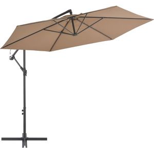 The Living Store Hangparasol - Taupe - 300 x 244 cm - UV-beschermend polyester