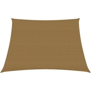 The Living Store Schaduwdoek - HDPE - 3/4 x 2 m - Taupe