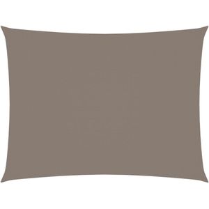 The Living Store Zonnezeil - Rechthoekig - 4x6m - Taupe - PU-gecoat Oxford stof