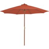 The Living Store Tuinparasol - Terracotta - 300 x 250 cm - 48 mm paaldiameter