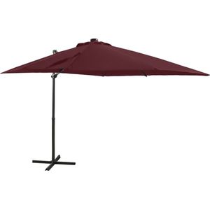 The Living Store Parasol Tuin LED 250x230 cm - Bordeuxrood