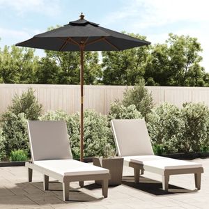 The Living Store Parasol Outdoor - antraciet - 196 x 231 cm - uv-beschermend en kleurvast polyester