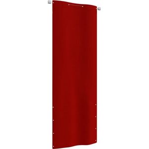 The Living Store Balkonscherm - Rood - 80 x 240 cm - Waterbestendig en UV-bescherming