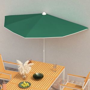 The Living Store Parasol - Groen - 180 x 90 x 195 cm - UV-beschermend - Halfrond