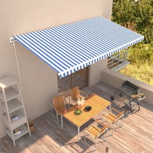 The Living Store Zonwering - Automatisch uittrekbaar - 600 x 300 cm - Waterbestendig en anti-UV - Gepoedercoat aluminium frame