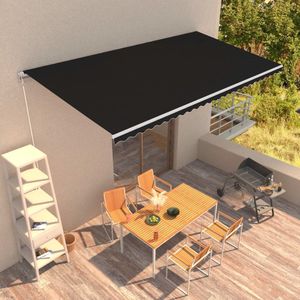 The Living Store Zonwering - 600 x 300 cm - roestbestendig aluminium frame - waterbestendige en anti-uv stof - eenvoudige montage