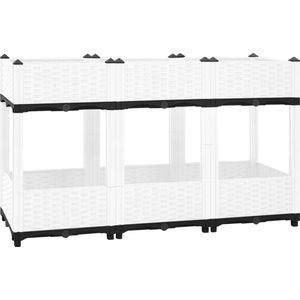 The Living Store Plantenbak verhoogd 120x40x71 cm polypropeen - Tuinbak - Plantenbak - Raised Bed - Balkonplanten - Bloemenpot