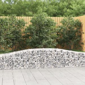 The Living Store Schanskorf Gabion - 400 x 50 x 40/60 cm - Gegalvaniseerd ijzer