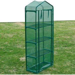 The Living Store Tuinkas met 4 schappen - Tuinhuisje - Kweekkas - Plantenkwekerij - Groene Huizen - Greenhouse