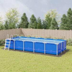 The Living Store Zwembadgrondzeil - Polyester geotextiel - Grootte 999x500 cm - Bescherming en verlenging levensduur