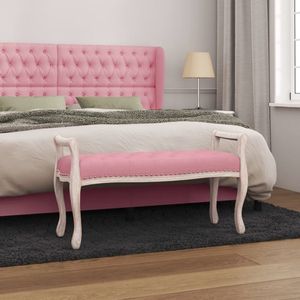 Sitzbank Rosa 110x45x60 cm Samt - Samtsofa - Bank Rosa - Sessel - Lounge Sofa - Wohnzimmer Dekoration - The Living Store