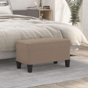 The Living Store Bankje Microvezel - 70 x 35 x 41 cm - Taupe