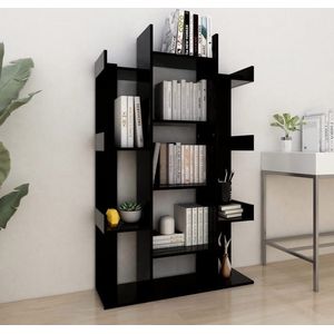 The Living Store Boekenkast - Zwart - 86 x 25.5 x 140 cm - Stevig en compact