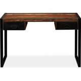 The Living Store Industrieel Bureau - 120 x 50 x 76 cm - Gerecycled Hout - 2 lades