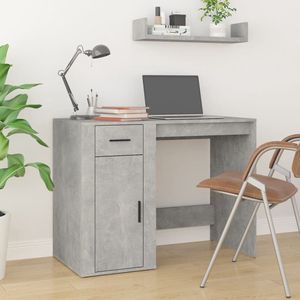 Galozzoit - The Living Store Schreibtisch Betongrau 100x49x75 cm Holzwerkstoff - Schreibtische - Grau