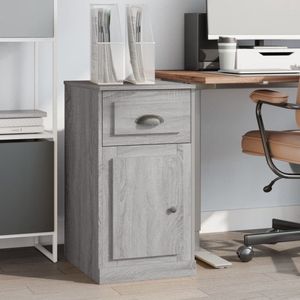 Beistellschrank mit Schublade Grau Sonoma 40x50x75 cm - Schreibtischregal - Wohnzimmermöbel - Beistellschrank - Grau Sonoma - Holzmöbel - The Living