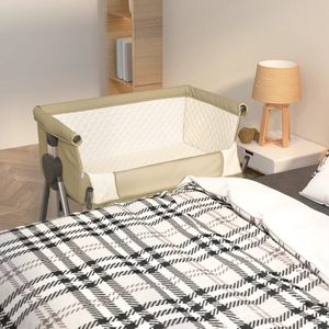 The Living Store Babybedje - Basic - Babybed - 93x56x(70-82) cm - taupe