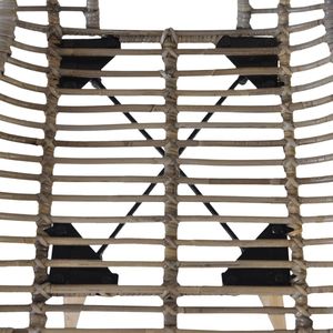 The Living Store Rattan Eetkamerstoelen - 48 x 64 x 85 cm - Vintage Stijl