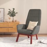 The Living Store Relaxstoel - Comfort - Stoelen - 70 x 77 x 94 cm - Lichtgrijs