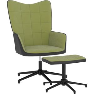 The Living Store Relaxstoel - Fauteuil - 62x68x98 cm - Lichtgroen