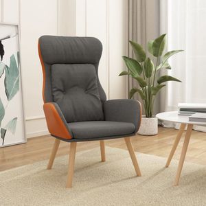 The Living Store Fauteuil - Optimaal Zitcomfort - Relaxstoel - 70x77x94cm - Donkergrijs