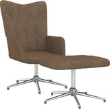 The Living Store Relaxstoel V1 - Taupe - 62x68x98 cm - 360 graden draaibaar