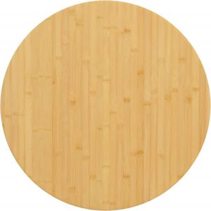 The Living Store Bamboe Tafelblad - 80 x 1.5 cm (ø x D) - Duurzaam materiaal