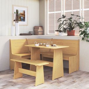 The Living Store Eettafel Houten - Grenenhout - 100 x 60 x 73 cm - Honingbruin