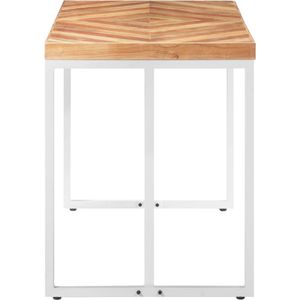 The Living Store Eettafel IndustriÃ«le - Hout - 120 x 60 x 76 cm - Handgemaakt - Stabiel