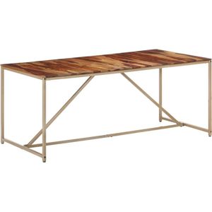 The Living Store Eettafel Industriële Stijl - Sheeshamhout - 180x90x76cm