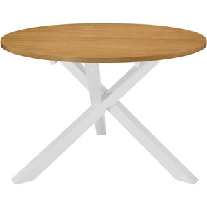 The Living Store Eettafel 120x75 cm MDF wit - Eetkamertafel - Vierkante Eettafel - Houten Eettafel - Witte Eettafel - Moderne Eettafel