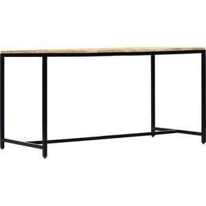 The Living Store Eettafel Mangohout - 140 x 70 x 75 cm - Industri�ële stijl