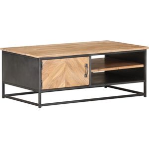 The Living Store Houten Salontafel - Massief Acaciahout - 90 x 50 x 35 cm - Stabiel en Duurzaam