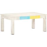 The Living Store Salontafel Mango - 110 x 60 x 45 cm - Wit