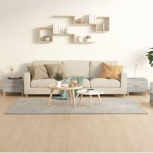 The Living Store Salontafels - bijzettafels - Grijs Sonoma Eiken - 50x50x40 cm - Stevig hout - Voldoende opbergruimte