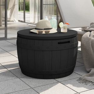 3-in-1 Gartenbox Schwarz Polypropylen - Gartenboxen - Schwarz - The Living Store
