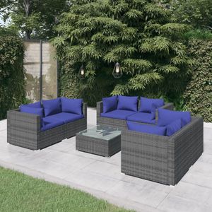 The Living Store Hoekbank Loungeset - Grijs - 70x70x60.5cm - Modulair design