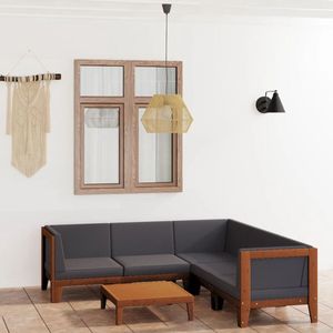 The Living Store 6-tlg. Garten-Lounge-Set mit Kissen Akazie Massivholz - Gartensofa - Loungesessel - Gartenmöbel Set - Outdoor Furniture - Holz
