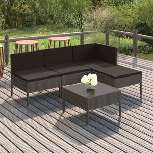 The Living Store Loungeset - Modulaire Tuinmeubelset - Grijs - 69 x 69 x 69 cm