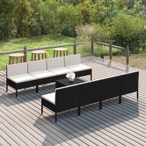 The Living Store Loungeset Allibert - Tuinmeubelen - 57 x 69 x 69 cm - PE-rattan