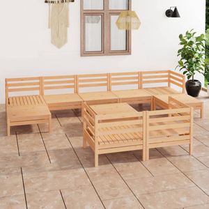 The Living Store Loungeset Pallet Grenenhout - 63.5x63.5x62.5 cm - Modulair