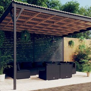 The Living Store Loungeset - Zwart - Modulair Design - Hoogwaardig Materiaal