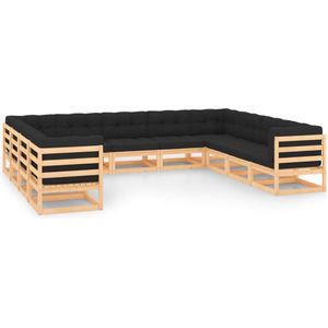 The Living Store Pallet Loungeset - Houten Tuinset - 70 x 70 x 67 cm - Grenenhout