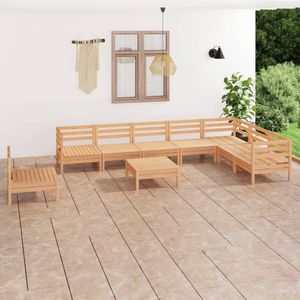 The Living Store Tuinset - Grenenhout - Modulair - 63.5 x 63.5 x 62.5 cm - Onbehandeld